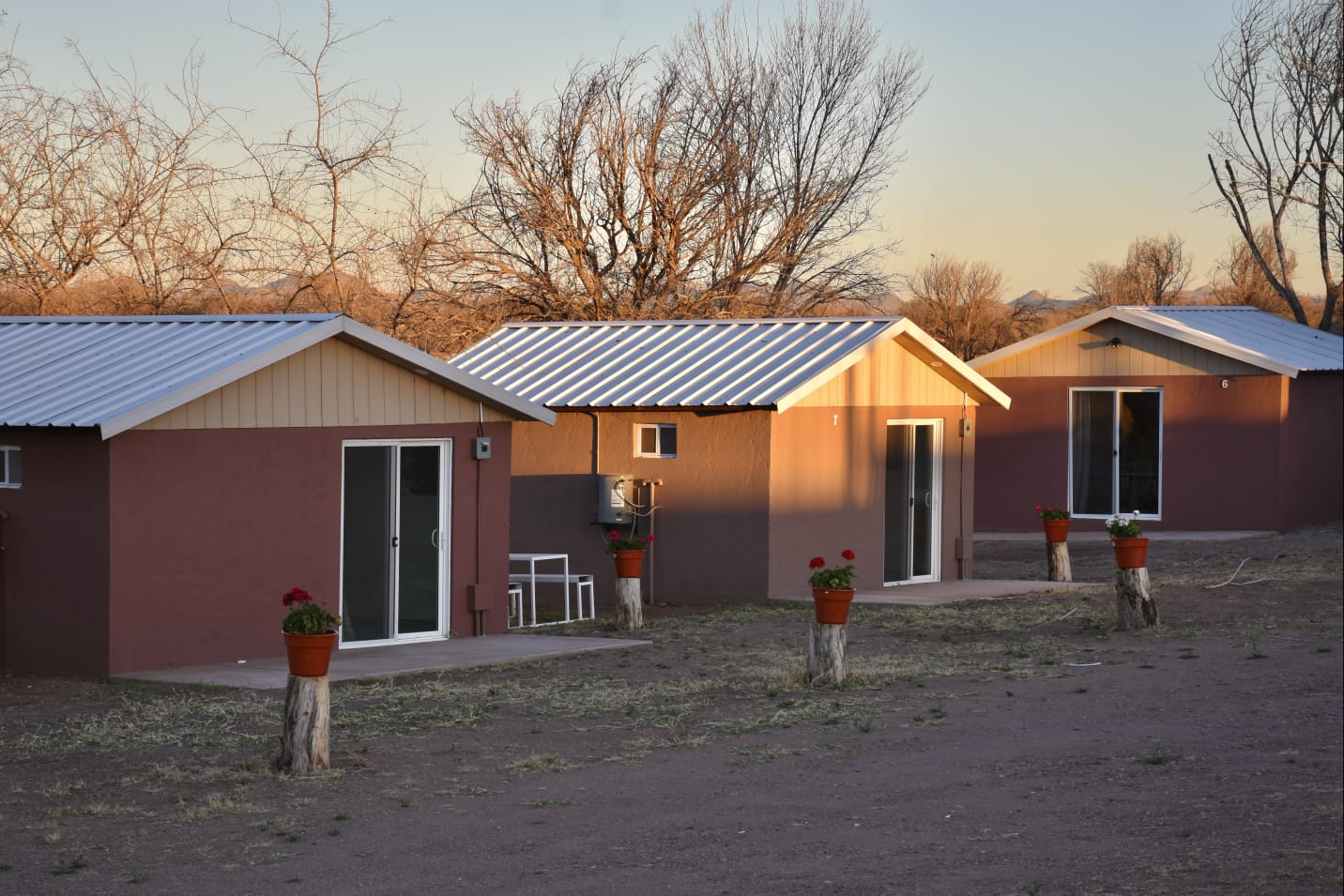 Habitaciones dobles al atardecer